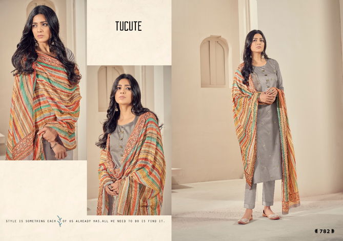 Karma Tucute Series 777 Series Latest Fancy Designer Printed Mix Fabric Salwar Suit Collection